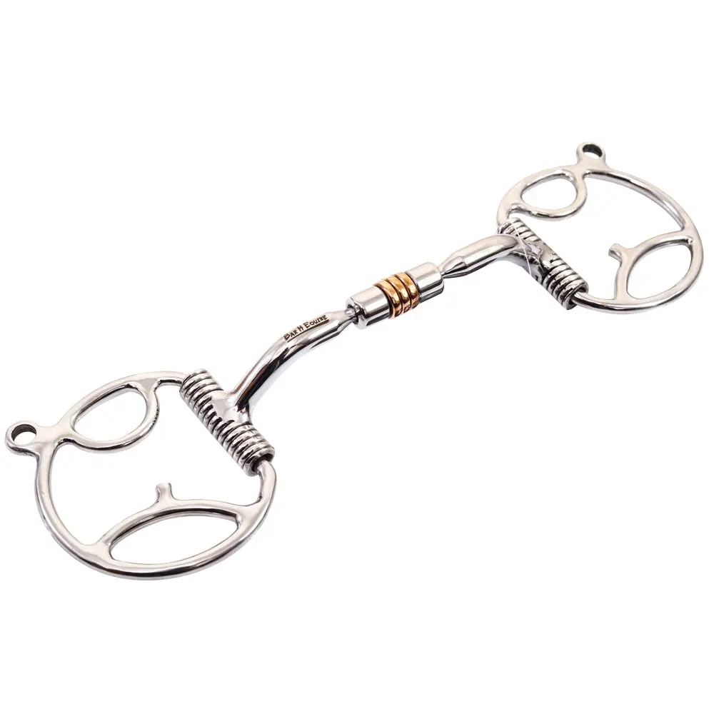 Bar H Equine Tongue Relief D Ring Horse Mouth Snaffle Bit W/Copper Rings | Bits For Horses And Bridles 1
