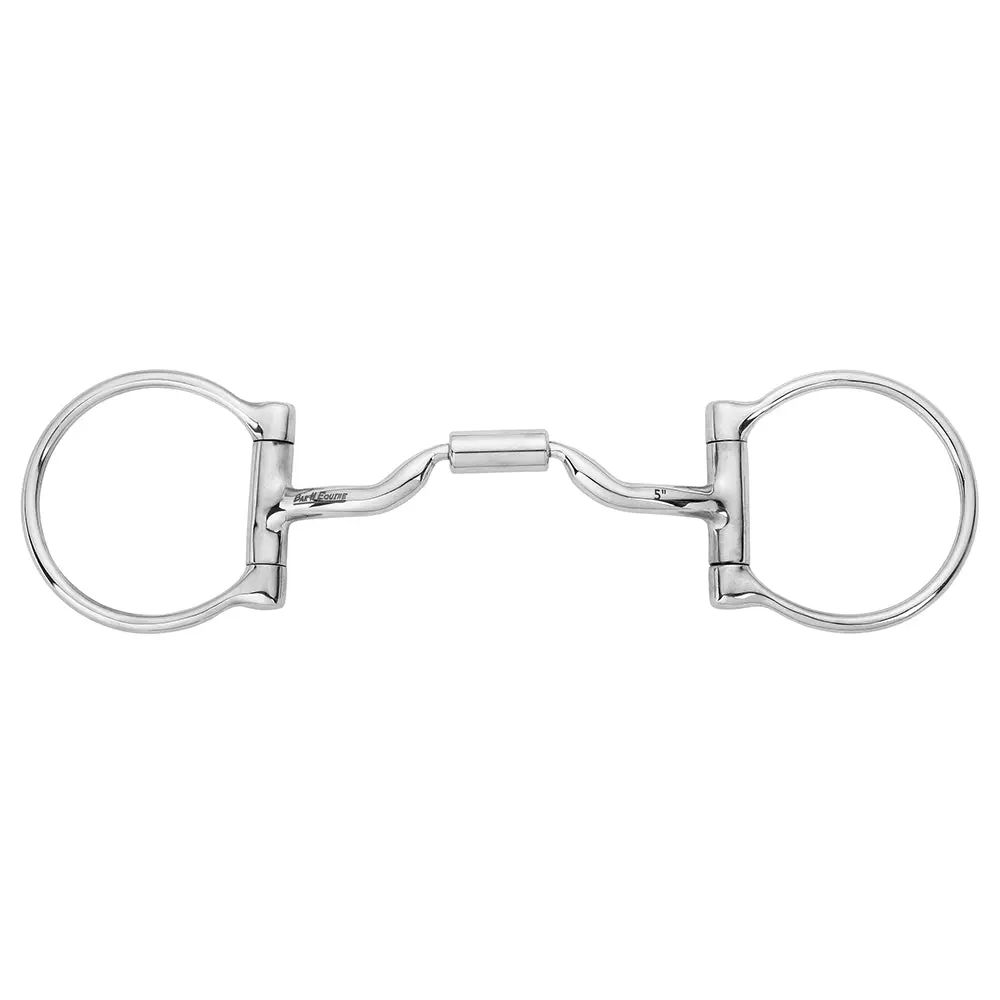 Bar H Equine Stainless Steel Medium Port D Ring W/Roller Horse Mouth Bit | Bits For Horses Snaffle And Bridles 1