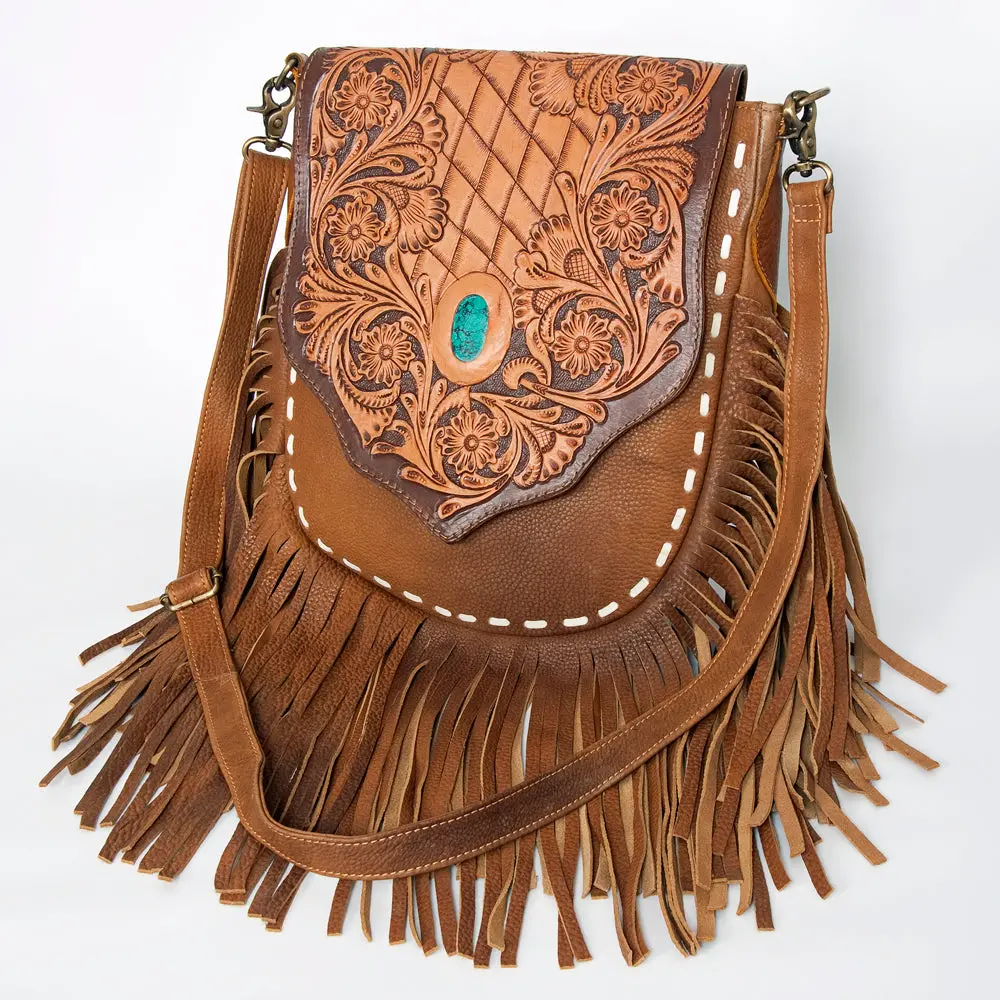American Darling Large Crossbody Hand Tooled Genuine Leather Western Women Bag Handbag Purse | For Cute 2