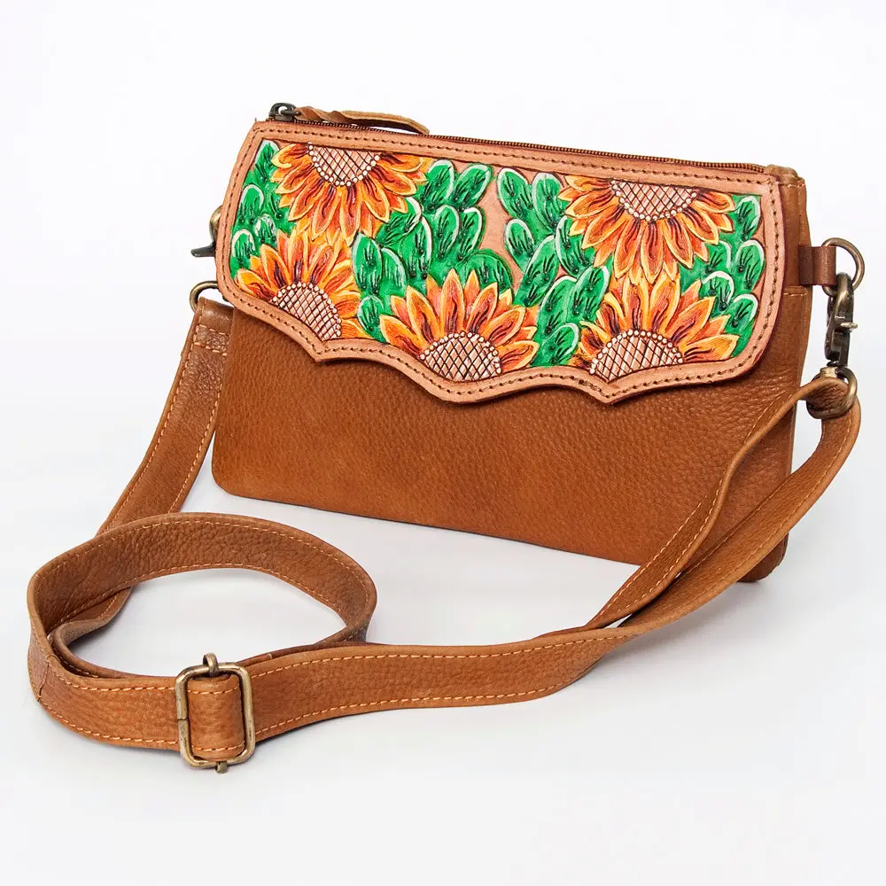 American Darling Cross Body Hand Tooled Full Grain Genuine Leather Western Women Bag Handbag Purse | Crossbody For Cute 2