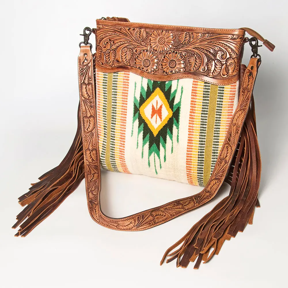 American Darling Signature Crossbody Hand Tooled Saddle Blanket Genuine Leather Women Bag Western Handbag Purse 1