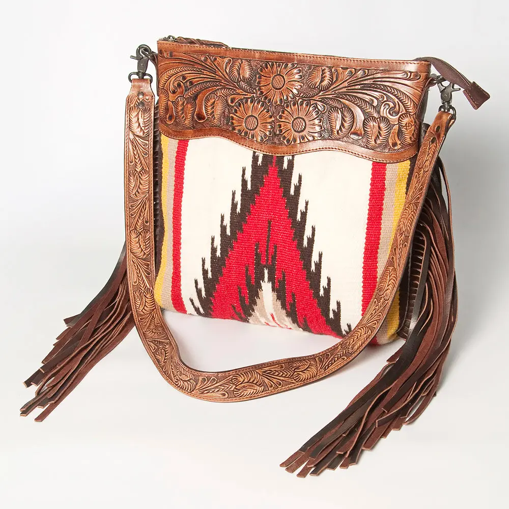 American Darling Signature Crossbody Hand Tooled Saddle Blanket Genuine Leather Women Bag Western Handbag Purse 1