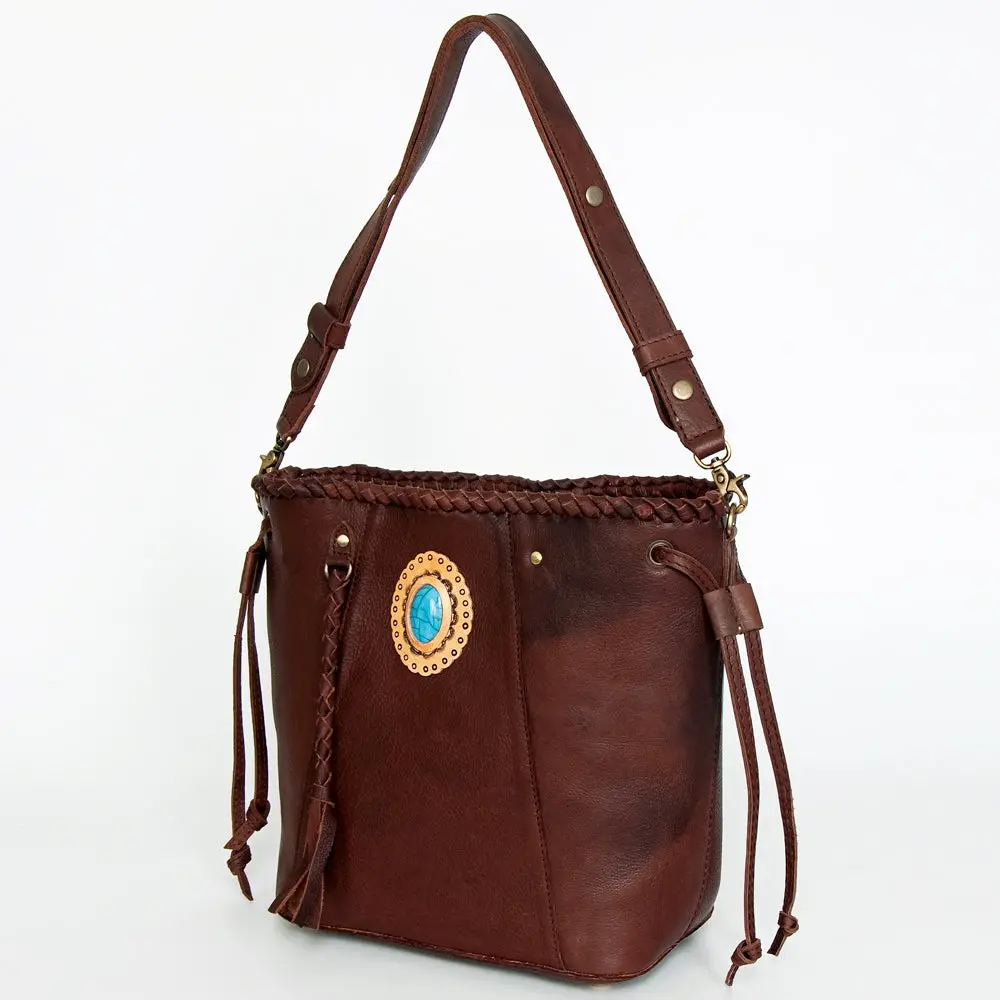 American Darling Bucket Full Grain Genuine Leather Western Women Bag Handbag Purse | Travel Bags College Casual 1