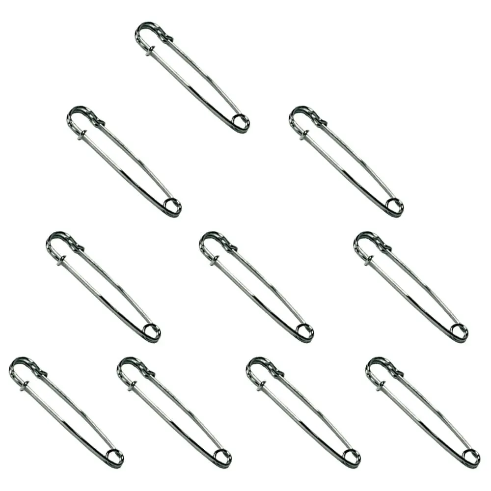 Hilason 3 Inch Blanket Safety Pin Nickel Plated 1