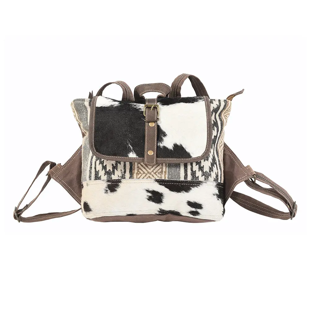 Ohlay Backpack Upcycled Canvas Hair-On Genuine Leather Women Bag Western Handbag Purse Womens Handbags Belt For Purses Summer 1