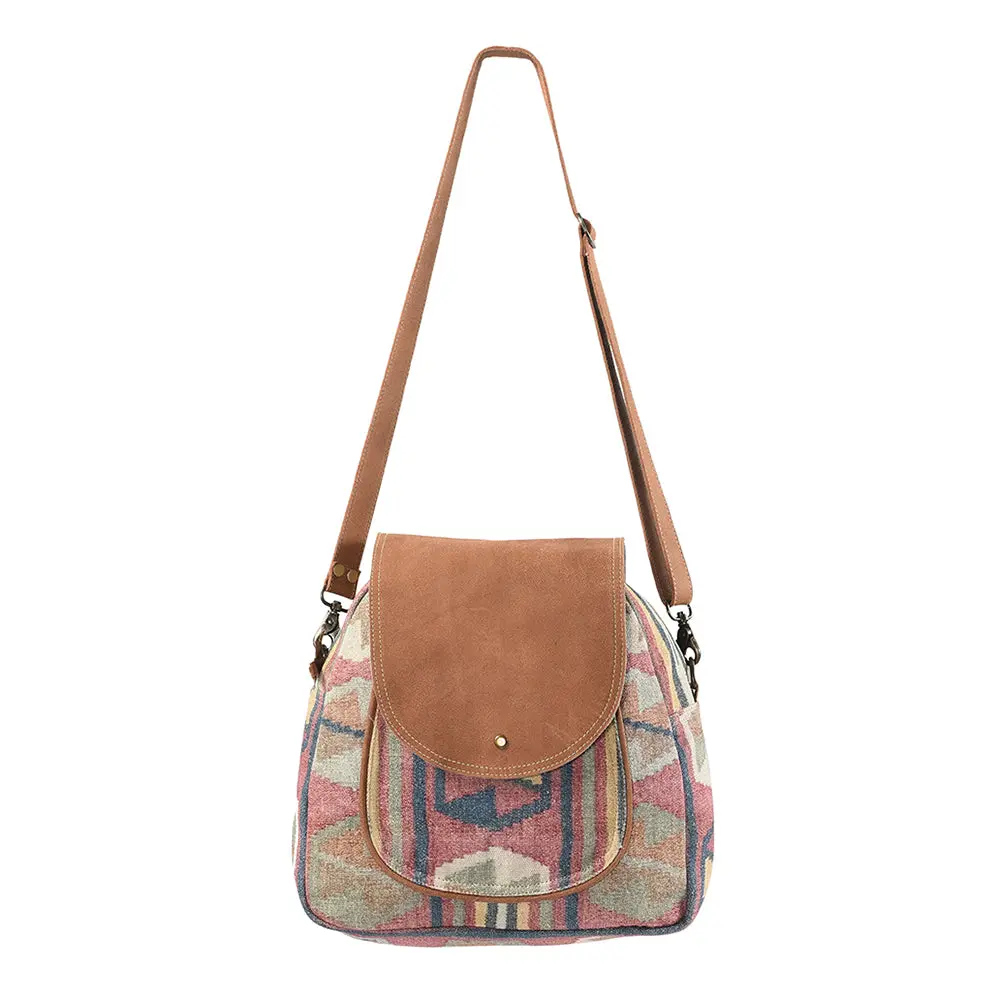 Ohlay Backpack Hand Tooled Upcycled Canvas Hair-On Genuine Leather Women Bag Western Handbag Purse Womens Handbags 1