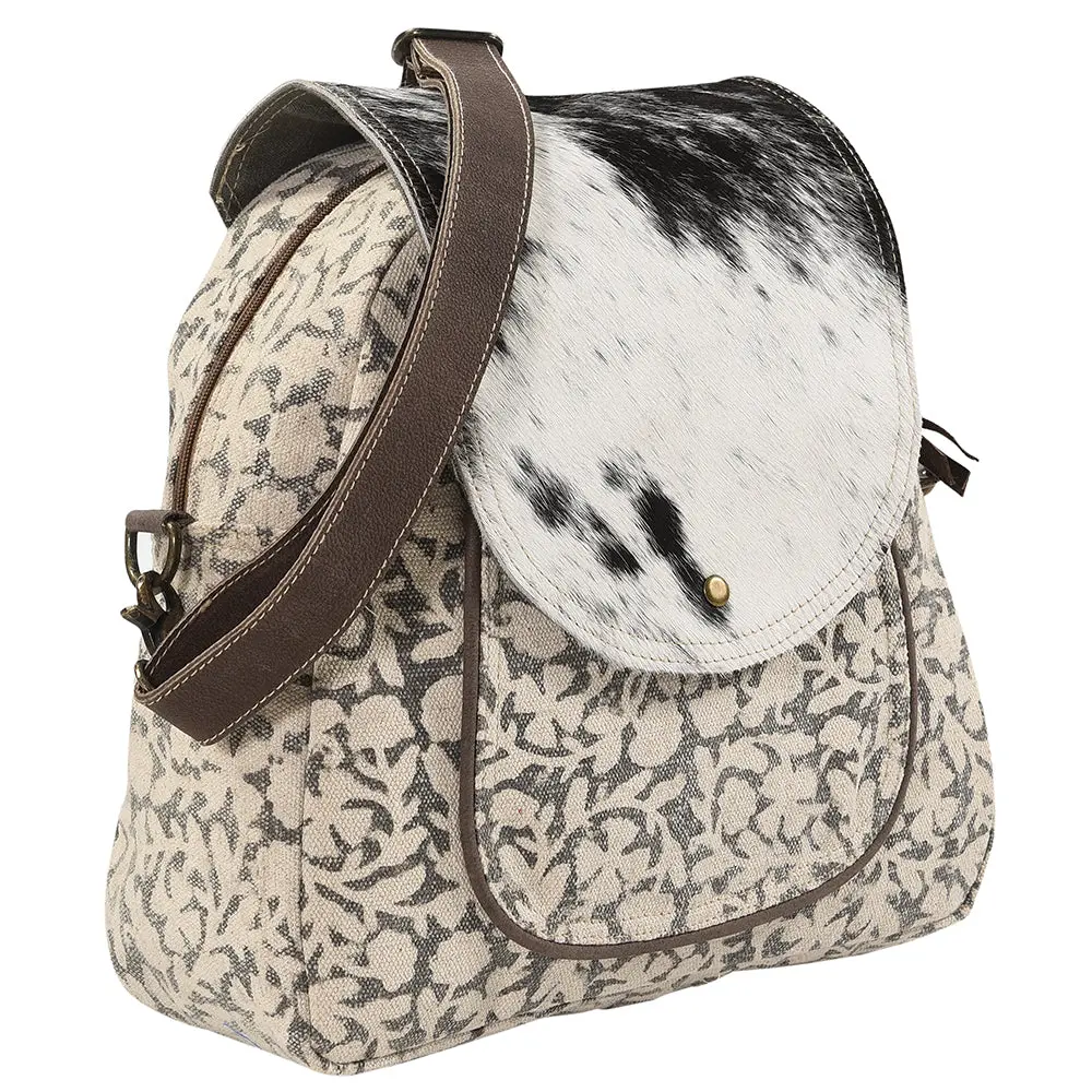 Ohlay Bags Kb114 Backpack Upcycled Canvas Hair-On Genuine Leather Women Bag Western Handbag Purse 1