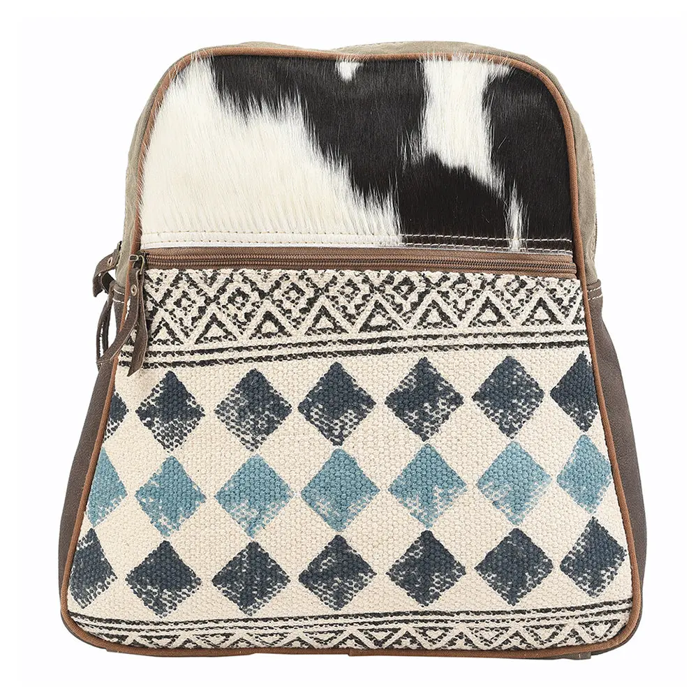 Ohlay Backpack Upcycled Canvas Hair-On Genuine Leather Women Bag Western Handbag Purse Womens Handbags Belt For Purses Summer 1