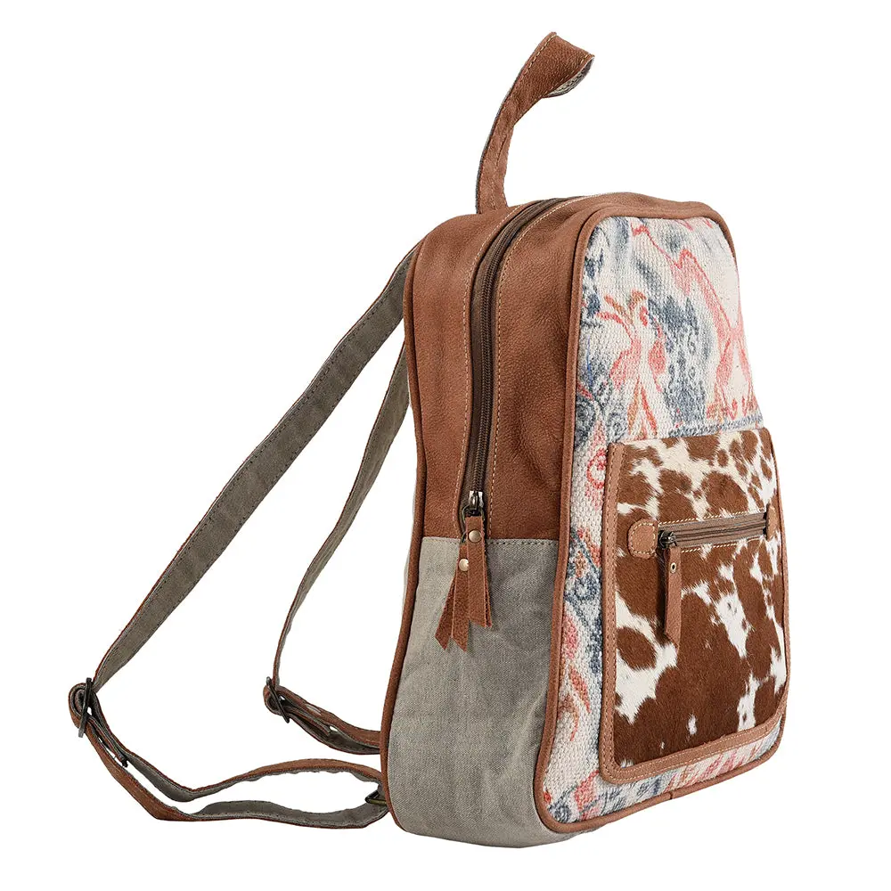 Ohlay Backpack Upcycled Canvas Hair-On Genuine Leather Women Bag Western Handbag Purse Womens Handbags Belt For Purses Summer 1