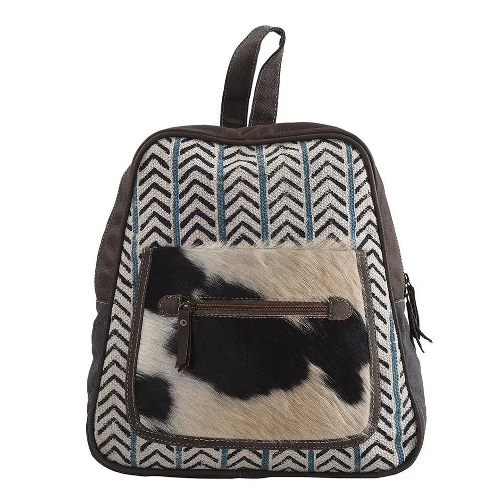 Ohlay Backpack Upcycled Canvas Hair-On Genuine Leather Women Bag Western Handbag Purse Womens Handbags Belt For Purses Summer 1