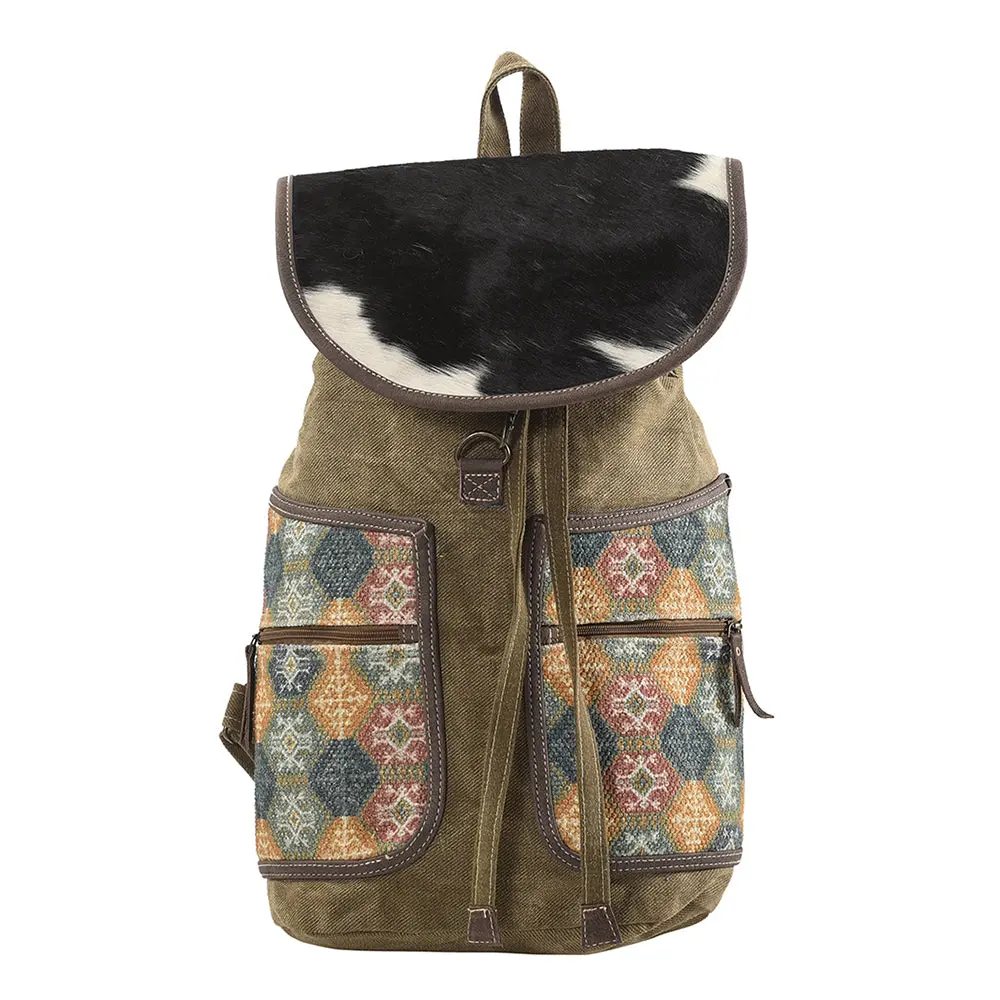 Ohlay Cross Body Upcycled Wool Canvas Embossed Hair-On Genuine Leather Women Bag Western Handbag Purse Womens Handbags 1