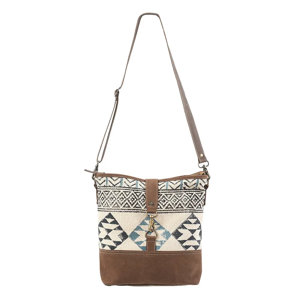 Ohlay Large Crossbody Upcycled Wool Canvas Genuine Leather Women Bag Western Handbag Purse 1