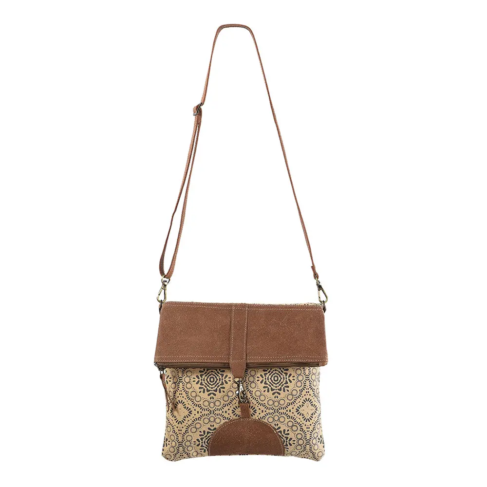 Ohlay Cross Body Upcycled Canvas Genuine Leather Women's Bag Western Handbag Purse | Womens Handbags Belt For Women Summer 1