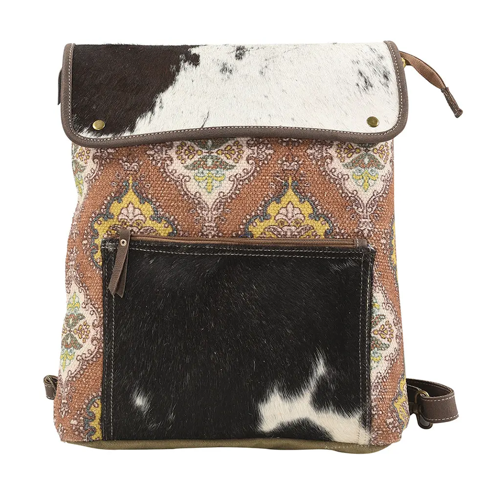 Ohlay Backpack Upcycled Canvas Hair-On Genuine Leather Women Bag Western Handbag Purse Womens Handbags Belt For Purses Summer 1