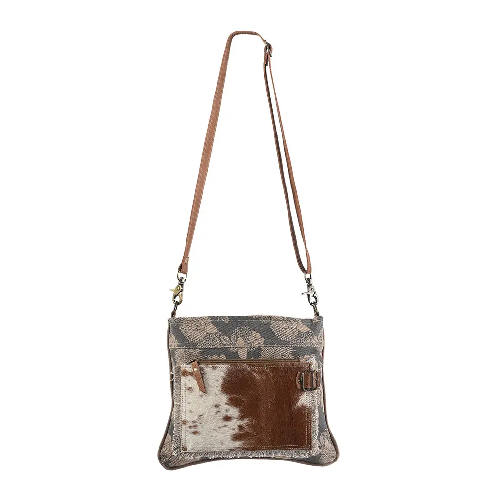 Ohlay Cross Body Upcycled Wool Canvas Embossed Hair-On Genuine Leather Women Bag Western Handbag Purse Womens Handbags 1