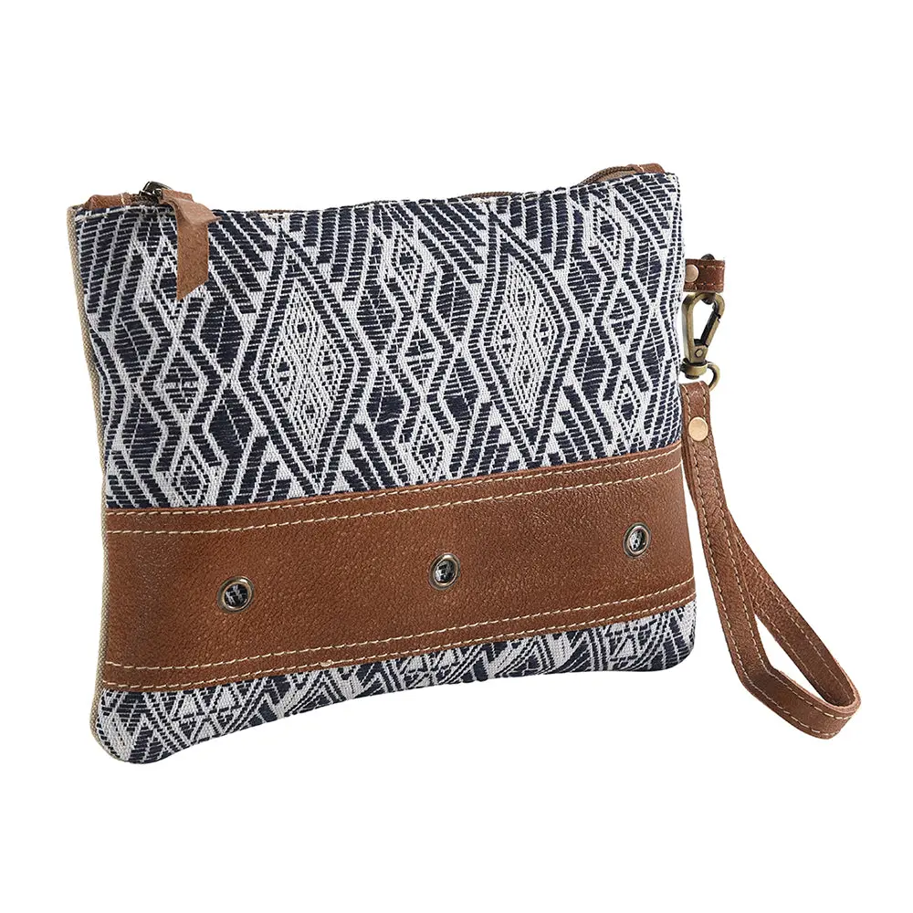 Ohlay Wristlet Upcycled Wool Canvas Genuine Leather Women Bag Western Handbag Purse | Handbags Belt For Womens Summer 1