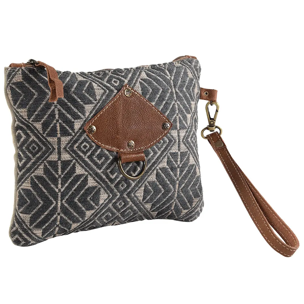 Ohlay Wristlet Upcycled Wool Canvas Genuine Leather Women Bag Western Handbag Purse | Handbags Belt For Womens Summer 1