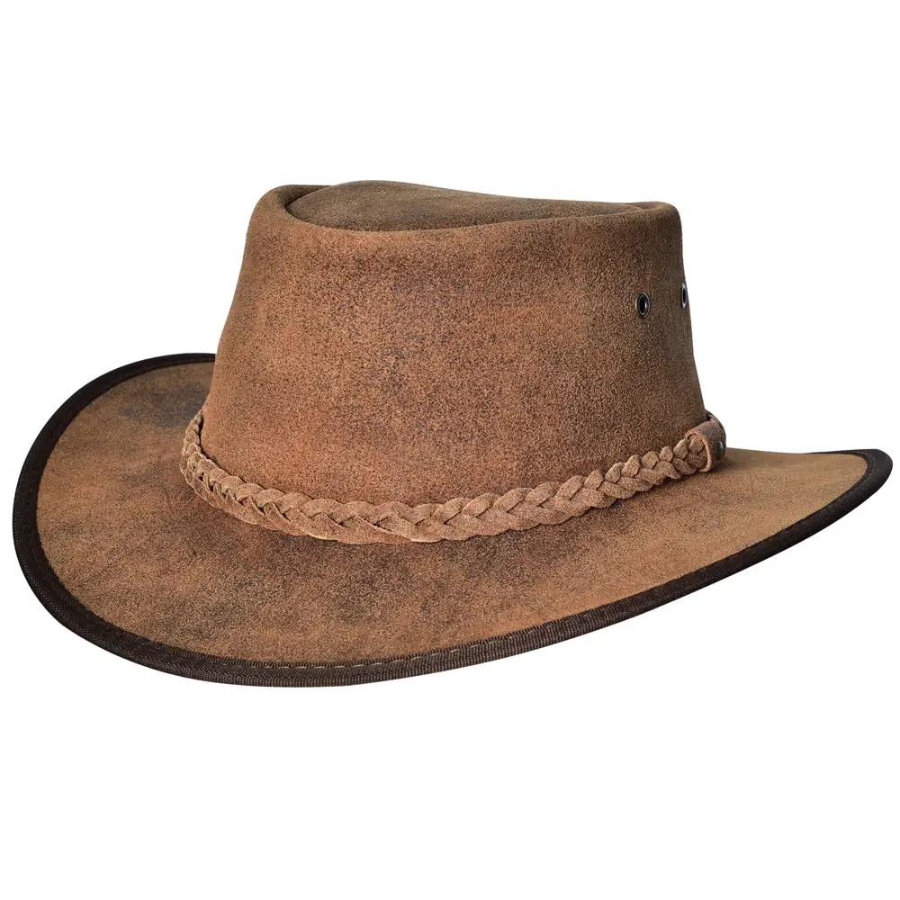 Oily Wax Cotton Tan Cowboy Hat Hilason 1
