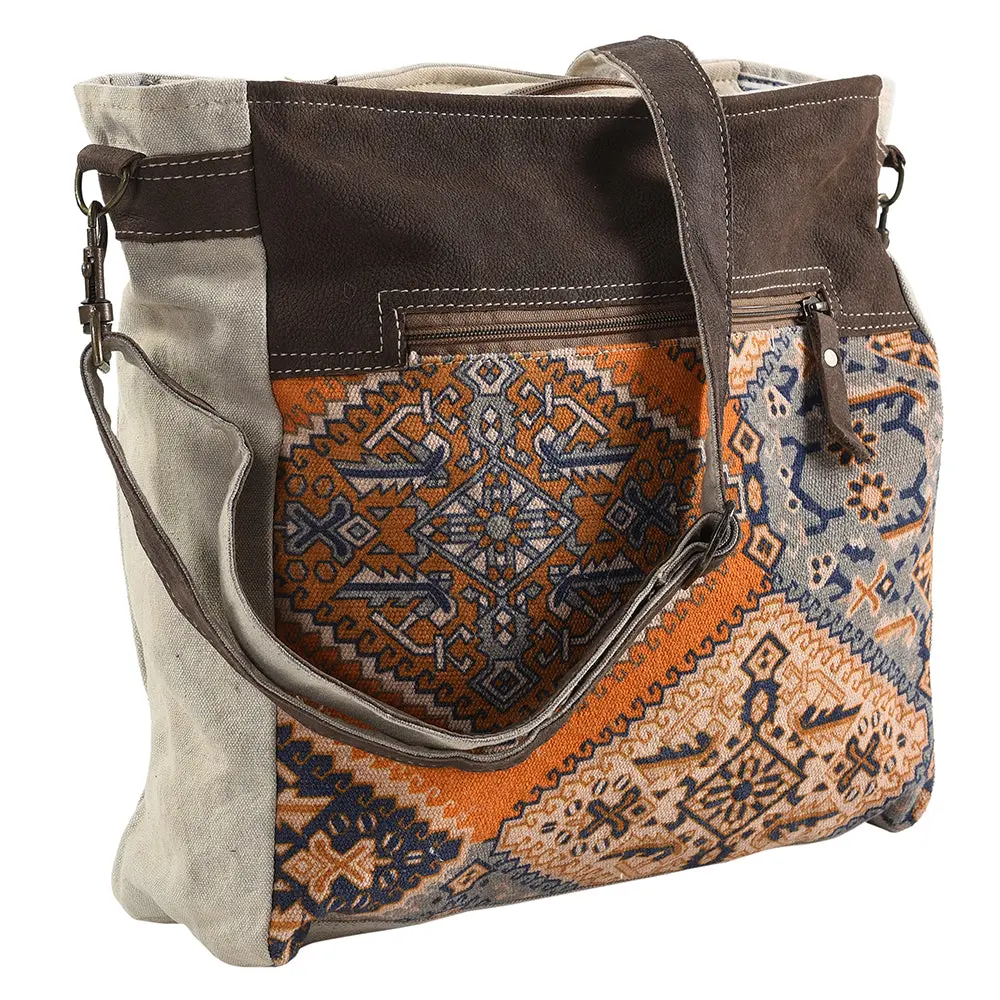 Ohlay Large Crossbody Upcycled Canvas Genuine Leather Women's Bag Western Handbag Purse | Womens Handbags Belt For Women Summer 1