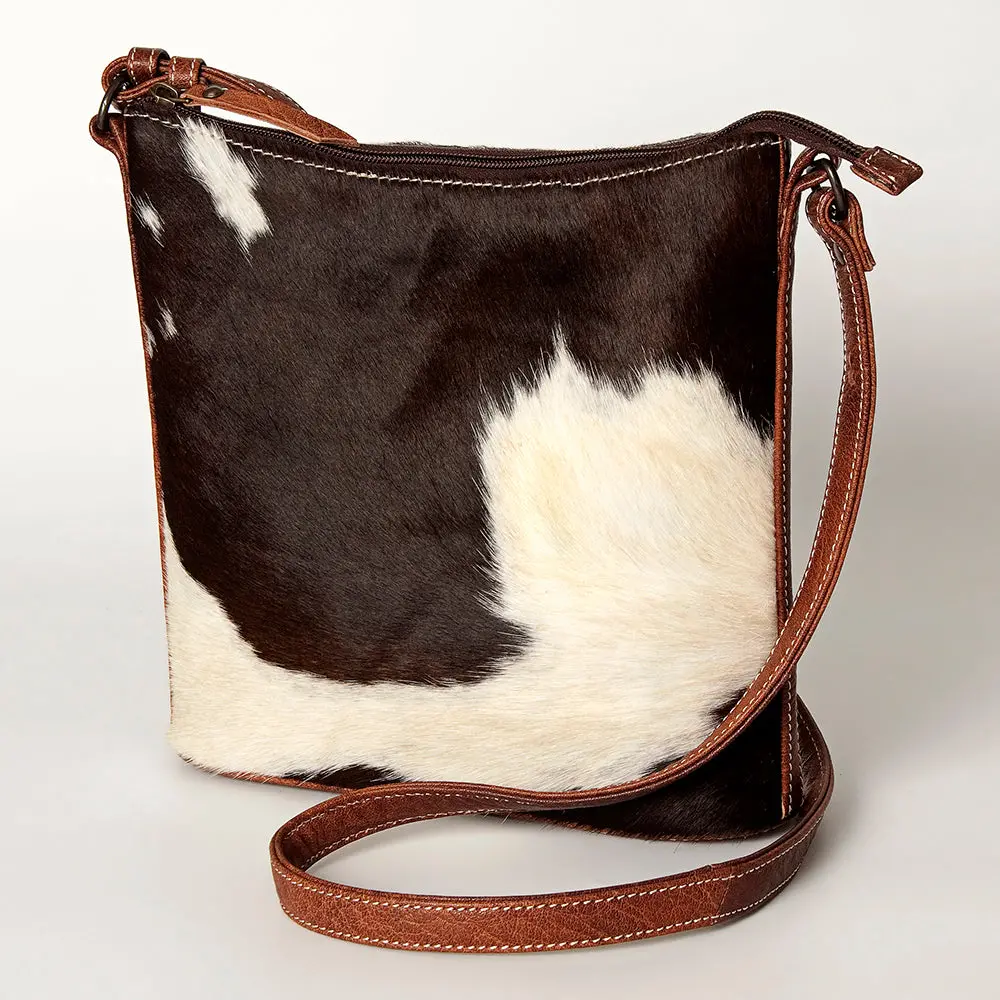 American Darling Large Cross Body Bag, Hair-On Cowhide And Genuine Vegetable-Tanned Leather, Western Handcrafted Purse For Women 1