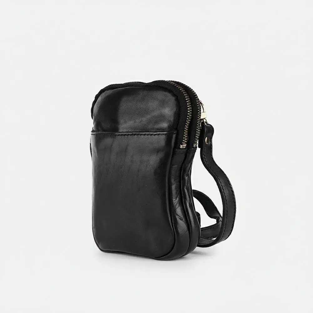 Spaghetti Western Swc205blk Sling Vintage Handmade Drum Dyed Genuine European Cowhide Leather Women Bag Western Handbag Purse 1