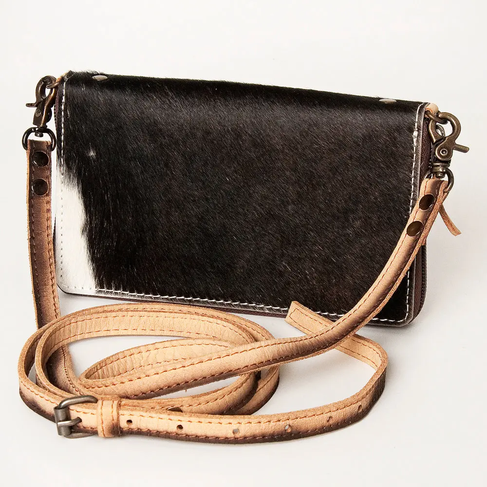 American Darling Organiser Bag Western Hair-On Cowhide Genuine Leather Wallet With Wristlet And Ykk Zipper 1