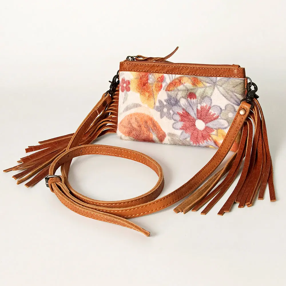 American Darling Women's Small Crossbody Bag Western Hair-On Genuine Leather Handbag 1