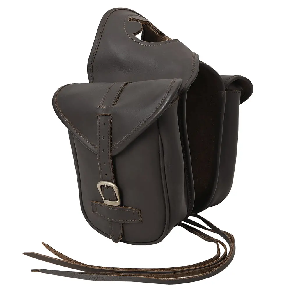 6.5"W X 8"H 3"B Comfytack Soft Leather Saddle Horn Bag Brown 1