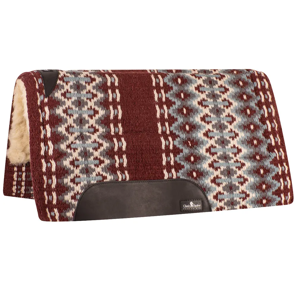 34 In X 38 Classic Equine 1 Inch Thick Sensorflex Wool Straight Top Saddle Pad 1