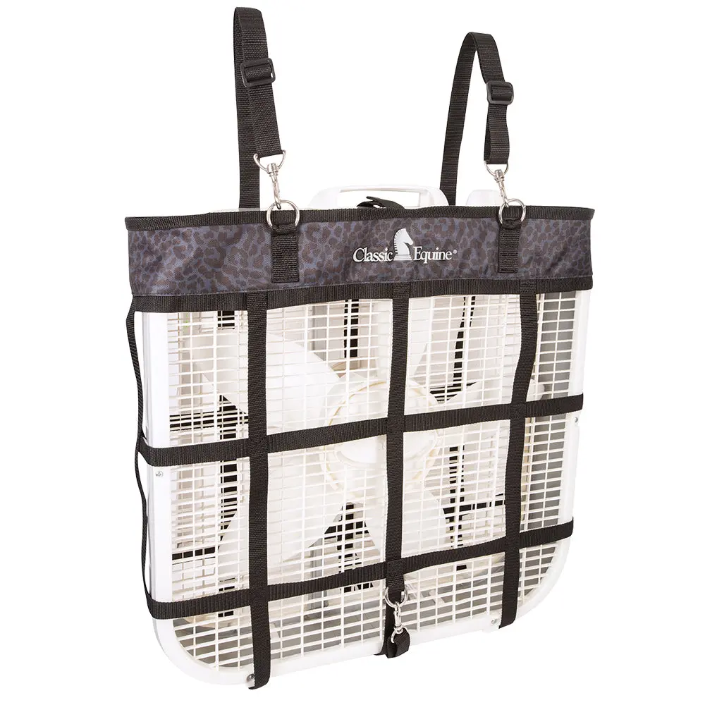 Classic Equine Horse Box Fan Bag Black Leopard 1