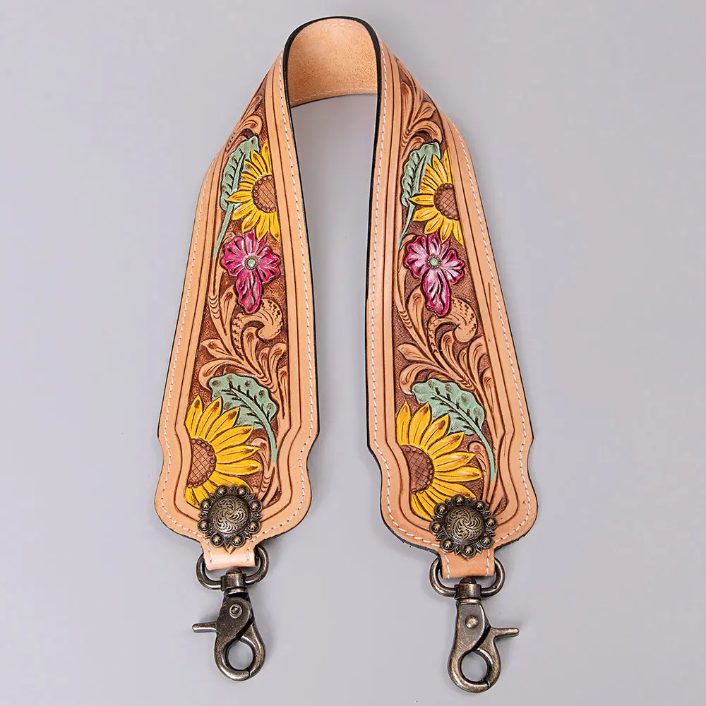 American Darling Hand Tooled Genuine Leather Crossbody Handle Strap For Bags Phone Keychain Wallet Purse Clutch Cellphone 1