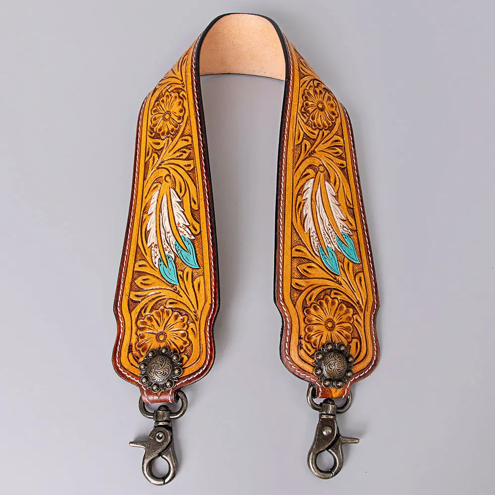 American Darling Hand Tooled Genuine Leather Crossbody Handle Strap For Bags Phone Keychain Wallet Purse Clutch Cellphone 1