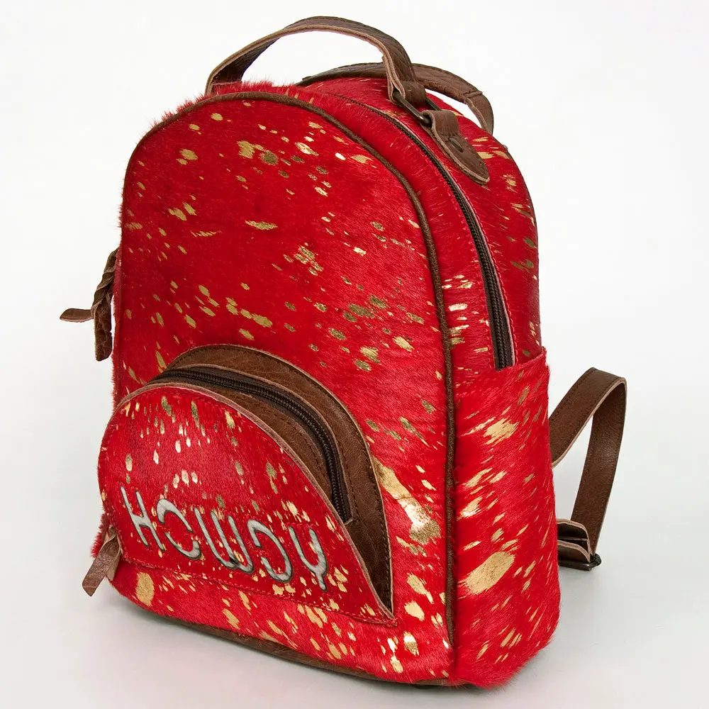 American Darling Western Hair-On Leather Convertible Backpack 7