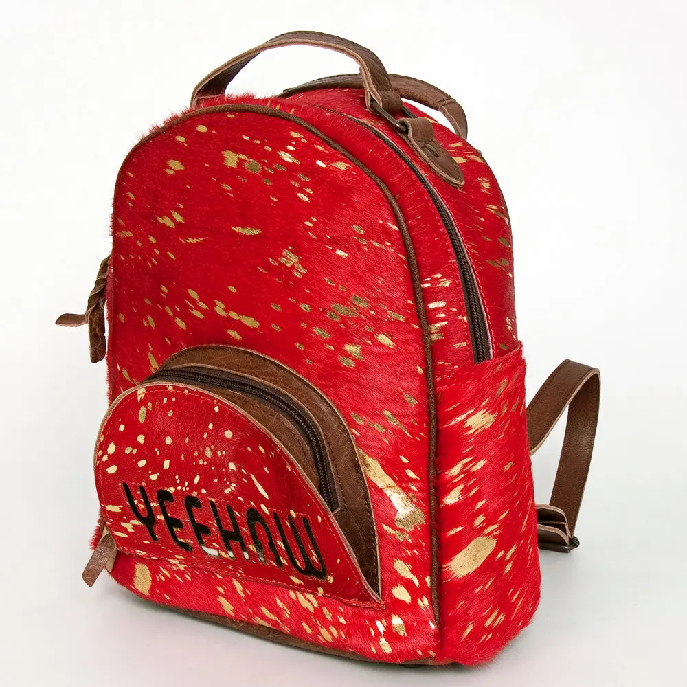 American Darling Western Hair-On Leather Convertible Backpack 8