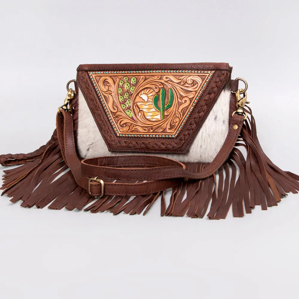 American Darling Cross Body Hand Tooled Hair-On Genuine Leather Women Bag Western Handbag Purse | Purses For Cute 2
