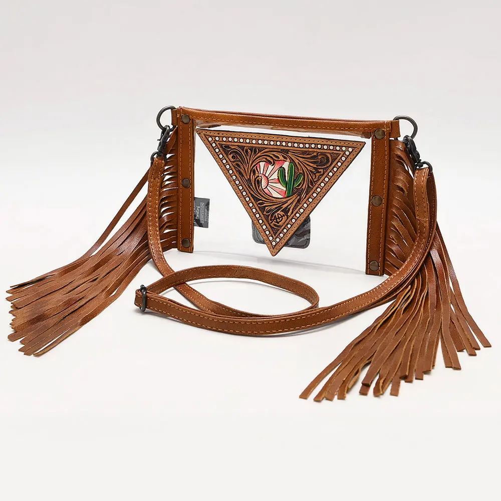 American Darling Clear Bag Hand Tooled Genuine Leather Western Women Handbag Purse | For Cute 1