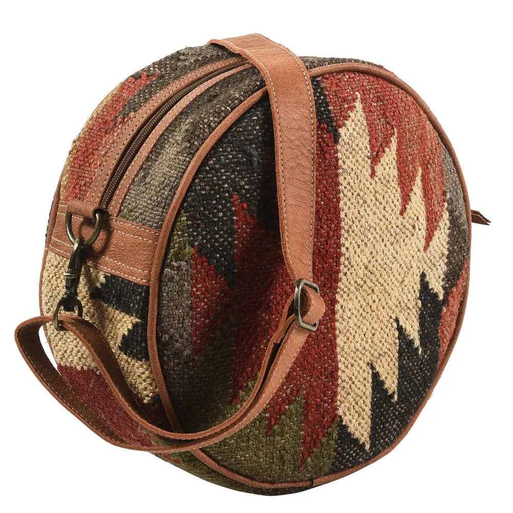 Ohlay Canteen Upcycled Canvas Genuine Leather Women's Bag Western Handbag Purse Women Handbags Belt For Purses Womens Summer 1