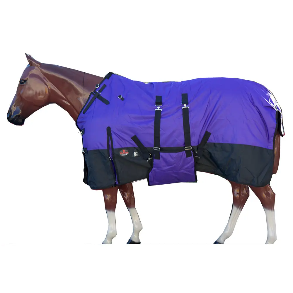 Hilason 600D Winter Waterproof Poly Horse Blanket Belly Wrap Purple | Turnout Blankets For Horses 1