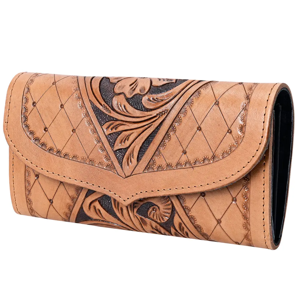 Ohlay Wallet Hand Tooled Genuine Leather Women Bag Western Handbag Purse | Womens Handbags |Leather Belt For Summer 1