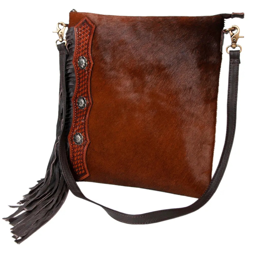 Ohlay Hobo Hand Tooled Hair-On Genuine Leather Women Bag Western Handbag Purse | Womens Handbags Belt For Summer 1