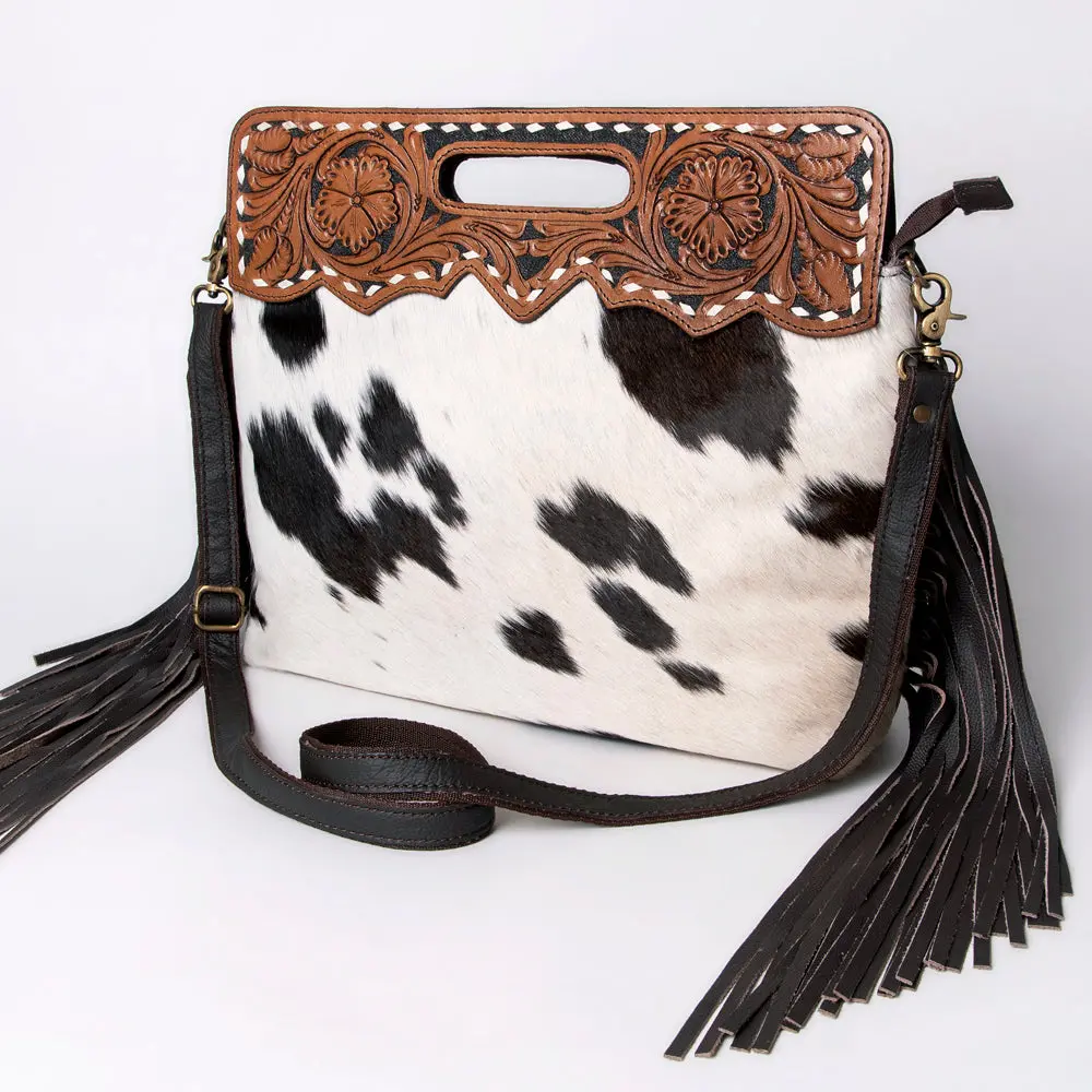 Ohlay Skba105 Clutch Hand Tooled Hair-On Genuine Leather Women Bag Western Handbag Purse 1