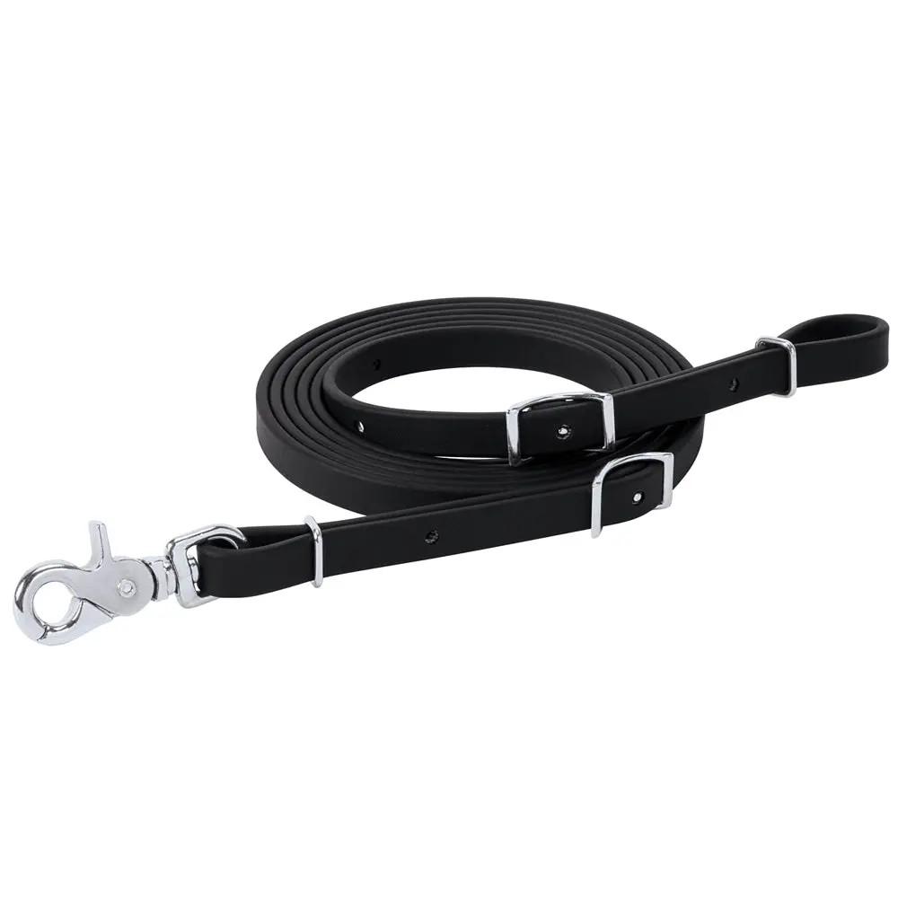 Weaver Leather Brahma Webb Roper Reins 1/2" X 8 Ft Black 1