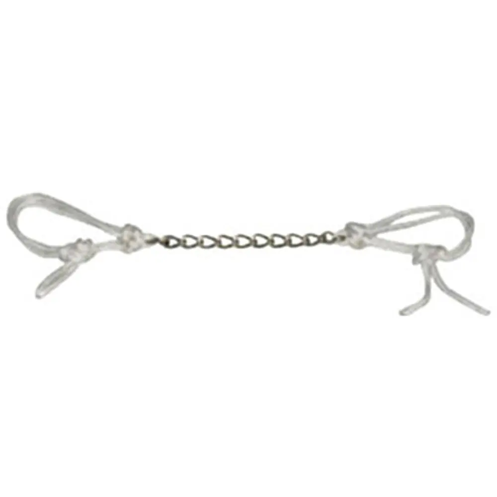 Hilason Slobber Bar Curb Strap With Chain White 1