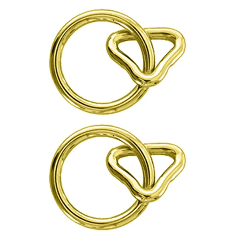 Hilason 1 Inch Loop 1/4 Ring Brass Plated 1