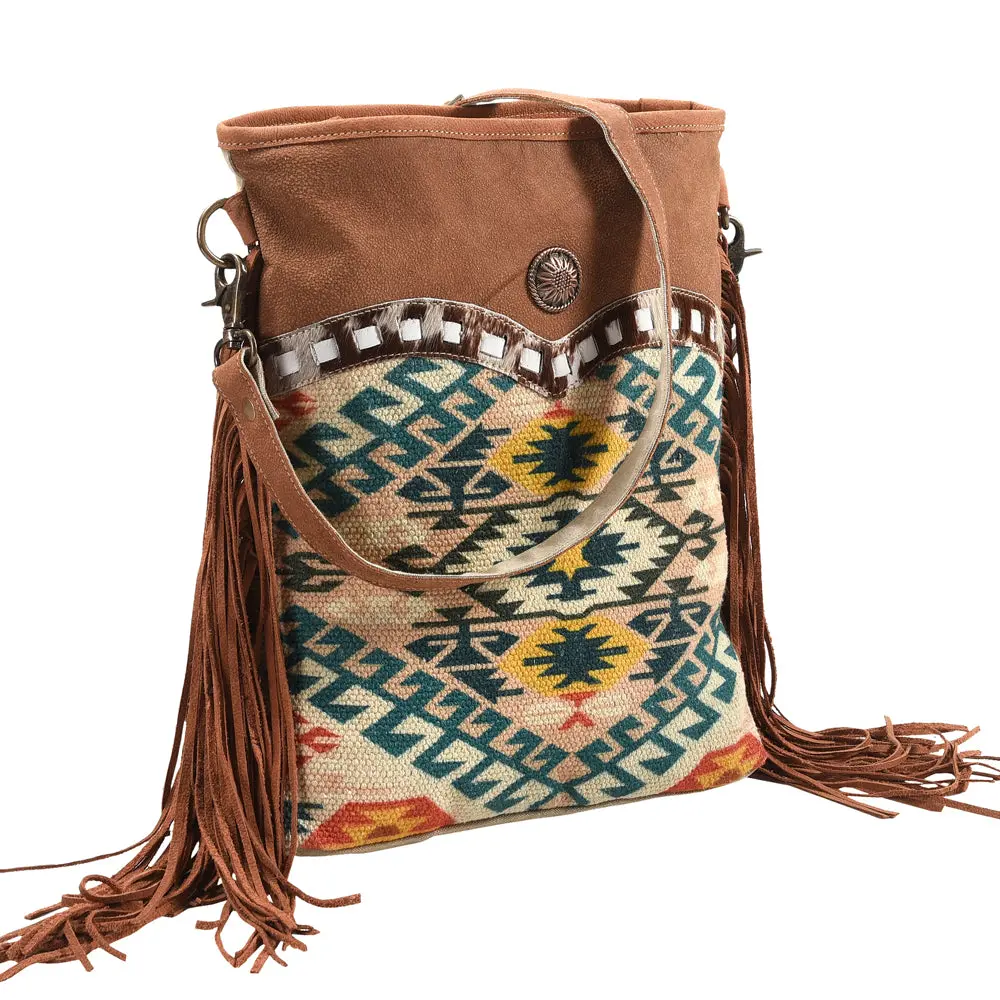 Ohlay Large Crossbody Upcycled Wool Canvas Hair-On Genuine Leather Women's Bag Western Handbag Purse Womens Handbags Purses 1