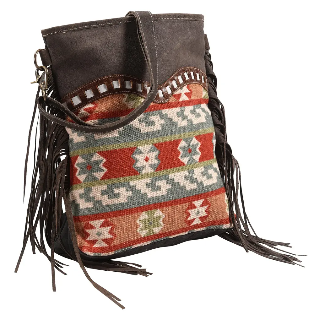 Ohlay Large Crossbody Upcycled Wool Canvas Hair-On Genuine Leather Women's Bag Western Handbag Purse Womens Handbags Purses 1