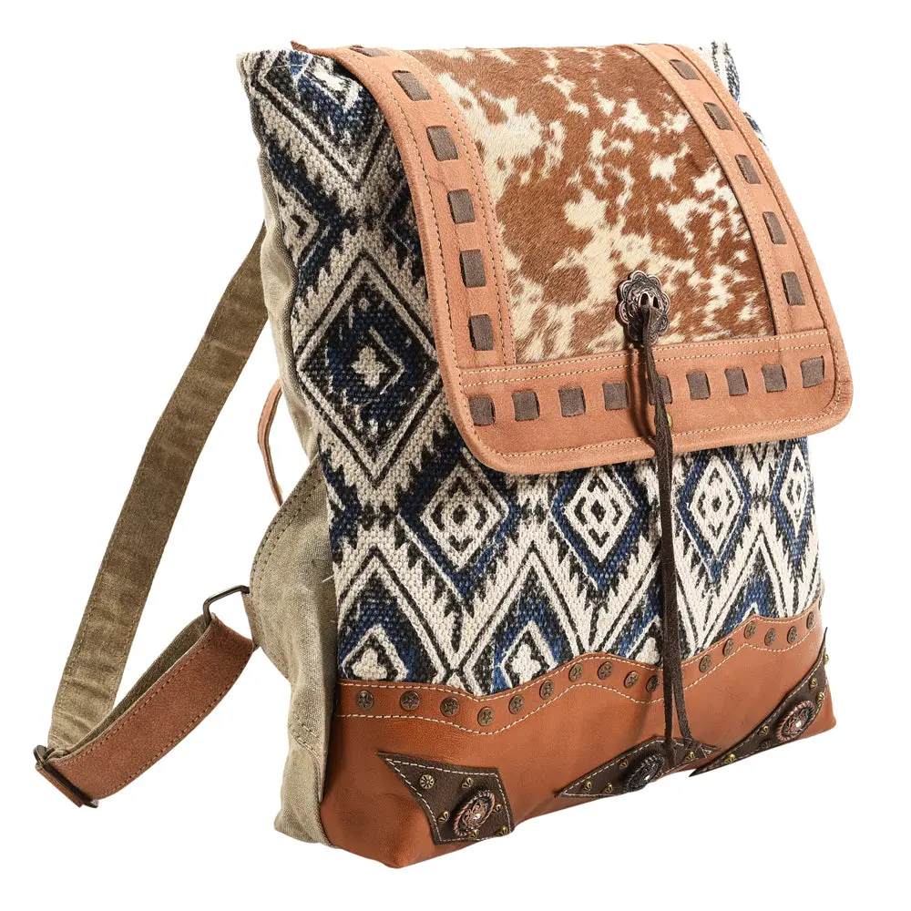 Ohlay Bucket Upcycled Wool Canvas Hair On Genuine Leather Women Bag Western Handbag Purse | Womens Handbags Belt For Summer 1