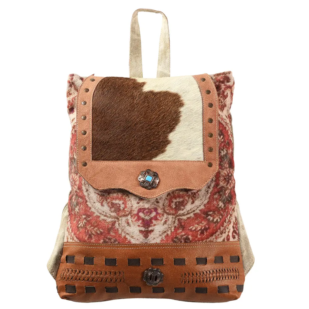 Ohlay Bucket Upcycled Wool Canvas Hair On Genuine Leather Women Bag Western Handbag Purse | Womens Handbags Belt For Summer 1