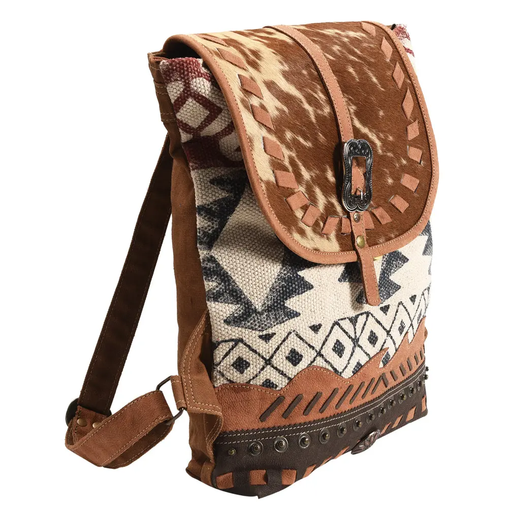 Ohlay Bucket Upcycled Wool Canvas Hair On Genuine Leather Women Bag Western Handbag Purse | Womens Handbags Belt For Summer 1