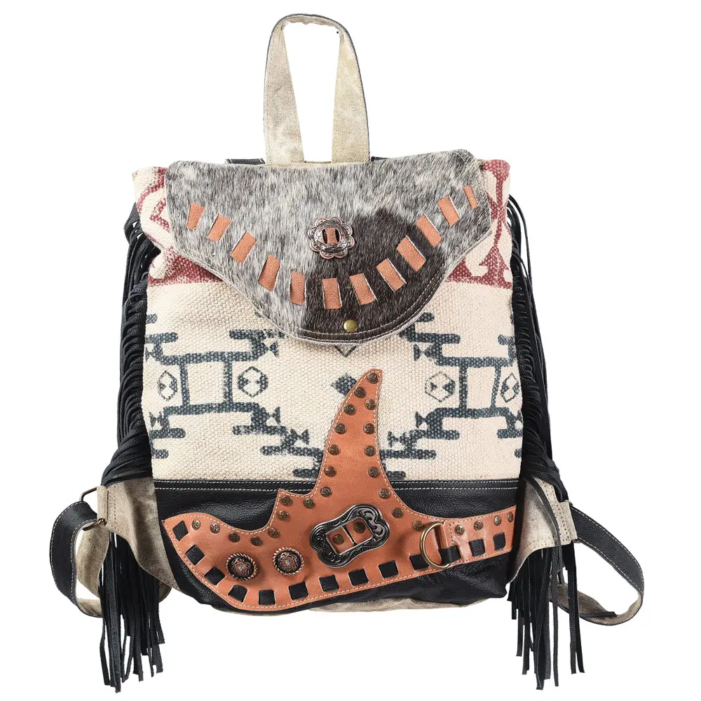 Ohlay Bucket Upcycled Wool Canvas Hair On Genuine Leather Women Bag Western Handbag Purse | Womens Handbags Belt For Summer 1